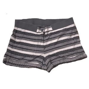 Loft White and Gray Cotton Shorts